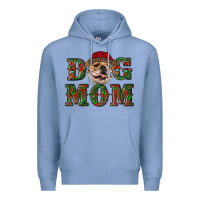 Colony Blue Christmas English Bulldog Mom Premium Hoodie - RanaPortraitStore