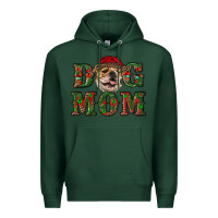 Sports Green Christmas English Bulldog Mom Premium Hoodie - RanaPortraitStore