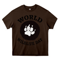 Chocolate Brown World Wildlife Day Heavy Core Tee - Bettercallsaul