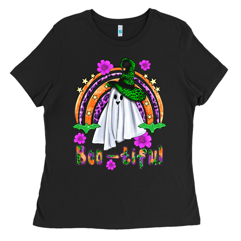 Boo-tiful Ghost Ladies Tee by NancyCooperArtShop | Teevron