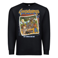 Black R.L. Stine Goosebumps Halloween Say Cheese And Die Premium Sweatshirt - longCreatives