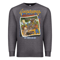 Charcoal Heather R.L. Stine Goosebumps Halloween Say Cheese And Die Premium Sweatshirt - longCreatives