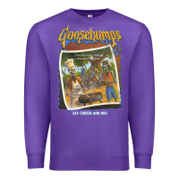 Purple R.L. Stine Goosebumps Halloween Say Cheese And Die Premium Sweatshirt - longCreatives