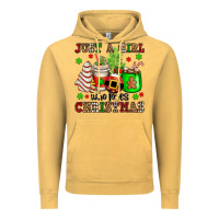 Vintage Mustard just a girl who loves christmas Vintage Hoodie - OliviaCreatesArt