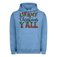 Pigment Pebble Blue merry christmas y'all Urban Hoodie - AdoDesignShop