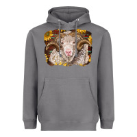 Storm merino ram with sunflowers Heavyweight Hoodie - BarkalooDesign