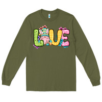 Army Green Easter Day Love Easter gnome Long Sleeve Tee - OliviaCreatesArt