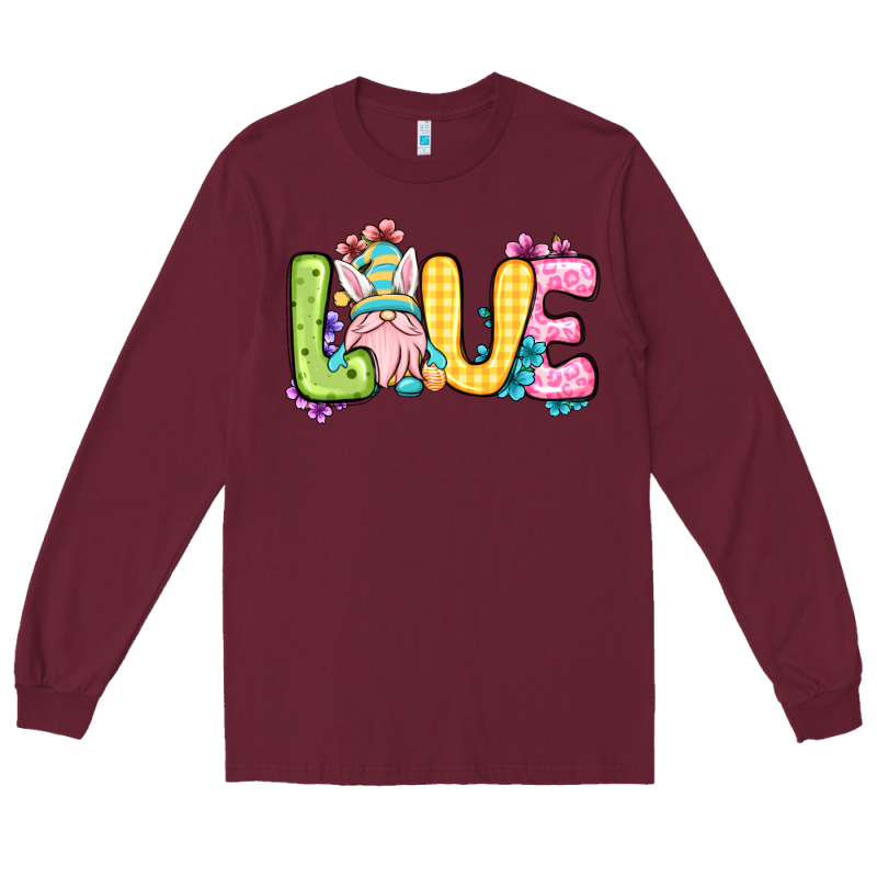 Easter Day Love Easter Gnome Long Sleeve Tee by OliviaCreatesArt | Teevron