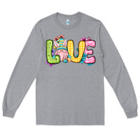 Heather Grey Easter Day Love Easter gnome Long Sleeve Tee - OliviaCreatesArt