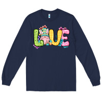 Navy Easter Day Love Easter gnome Long Sleeve Tee - OliviaCreatesArt