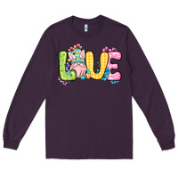 Plum Easter Day Love Easter gnome Long Sleeve Tee - OliviaCreatesArt