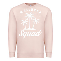 Pale Pink Mallorca Squad Beach Summer Surfing Swimming Travel Vacation Premium Sweatshirt - longCreatives