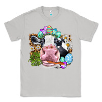 Moon Dust Happy Easter Cow with eggs Easter Day Classic Tee - HowdyJamesFarm