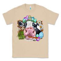 Mushroom Happy Easter Cow with eggs Easter Day Classic Tee - HowdyJamesFarm