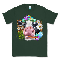 Sports Green Happy Easter Cow with eggs Easter Day Classic Tee - HowdyJamesFarm