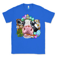 True Royal Happy Easter Cow with eggs Easter Day Classic Tee - HowdyJamesFarm
