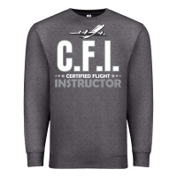 Charcoal Heather CFI CFI Certified Flight Pilot Gift CFI Flying Instructor Premium Sweatshirt - longCreatives
