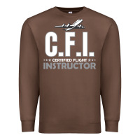 Chestnut CFI CFI Certified Flight Pilot Gift CFI Flying Instructor Premium Sweatshirt - longCreatives
