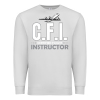 Dove Grey CFI CFI Certified Flight Pilot Gift CFI Flying Instructor Premium Sweatshirt - longCreatives