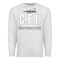 Oatmeal Heather CFI CFI Certified Flight Pilot Gift CFI Flying Instructor Premium Sweatshirt - longCreatives