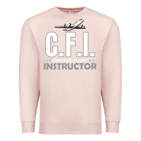 Pale Pink CFI CFI Certified Flight Pilot Gift CFI Flying Instructor Premium Sweatshirt - longCreatives
