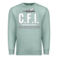 Seafoam CFI CFI Certified Flight Pilot Gift CFI Flying Instructor Premium Sweatshirt - longCreatives