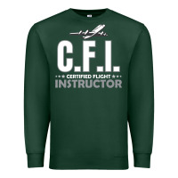 Sports Green CFI CFI Certified Flight Pilot Gift CFI Flying Instructor Premium Sweatshirt - longCreatives