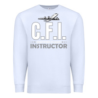 White CFI CFI Certified Flight Pilot Gift CFI Flying Instructor Premium Sweatshirt - longCreatives