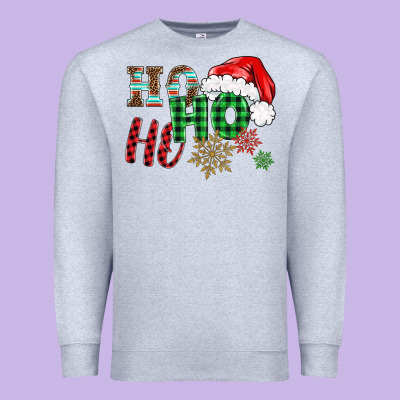 Ho Ho Ho Christmas Premium Sweatshirt Designed By Barkaloodesign