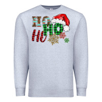 Heather Grey ho ho ho christmas Premium Sweatshirt - BarkalooDesign