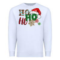 White ho ho ho christmas Premium Sweatshirt - BarkalooDesign