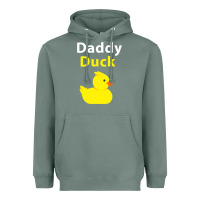 Sage Funny Daddy Duck Rubber Duck Heavyweight Hoodie - longCreatives