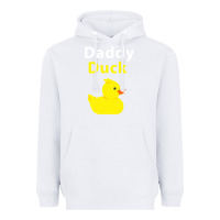 White Funny Daddy Duck Rubber Duck Heavyweight Hoodie - longCreatives