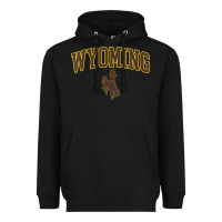 Black Womens Wyoming Cowboys Apparel Fan Favorite Arch Heavyweight Hoodie - longCreatives
