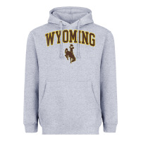 Heather Grey Womens Wyoming Cowboys Apparel Fan Favorite Arch Heavyweight Hoodie - longCreatives