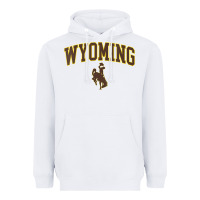 White Womens Wyoming Cowboys Apparel Fan Favorite Arch Heavyweight Hoodie - longCreatives