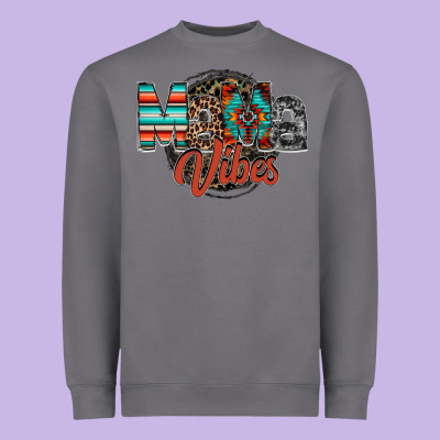 Mama Vibes Heavyweight Sweatshirt Designed By Racoondesign