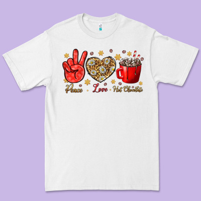 Peace Love Hot Chocolate Premium Tee Designed By Nancycooperartshop