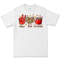 White Peace love hot chocolate Premium Tee - NancyCooperArtShop
