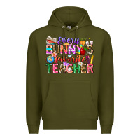 Army Green Every Bunny Favorite Teacher Easter Premium Hoodie - CowhideDigitalArt