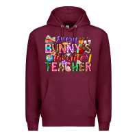 Burgundy Every Bunny Favorite Teacher Easter Premium Hoodie - CowhideDigitalArt
