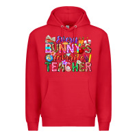 Red Every Bunny Favorite Teacher Easter Premium Hoodie - CowhideDigitalArt