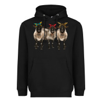 Black 3 sheeps suffolk ewe with bandana Heavyweight Hoodie - BarkalooDesign