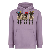 Lavender 3 sheeps suffolk ewe with bandana Heavyweight Hoodie - BarkalooDesign