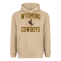 Mushroom Wyoming Cowboys Men's Apparel Gameday Arch Over Cowboys Sweat Heavyweight Hoodie - longCreatives