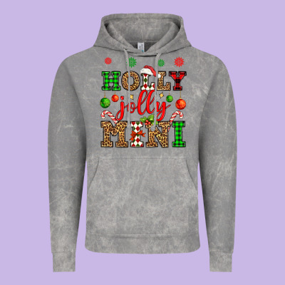 Holly Jolly Mini Vintage Hoodie Designed By Oliviacreatesart