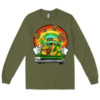 Army Green St. Patrick's Day truck Long Sleeve Tee - OliviaCreatesArt