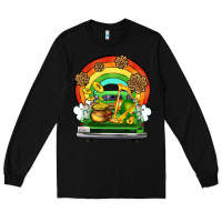 Black St. Patrick's Day truck Long Sleeve Tee - OliviaCreatesArt