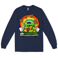 Navy St. Patrick's Day truck Long Sleeve Tee - OliviaCreatesArt