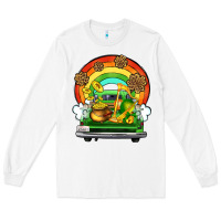 White St. Patrick's Day truck Long Sleeve Tee - OliviaCreatesArt